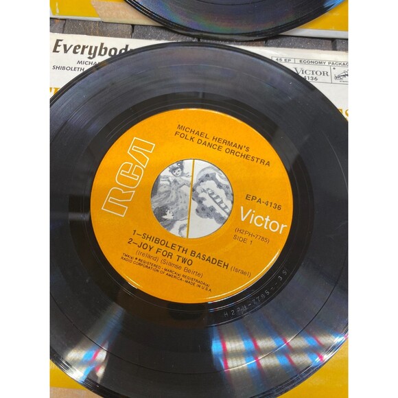 Lot Of 6 The World Of Folk Dances RCA VICTOR 45 ep Vinyl Records - Picture 16 of 16